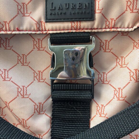 Pink Designer Ralph Lauren Weekender Overnight Signature Nylon Duffel Bag Logo - Picture 11 of 13